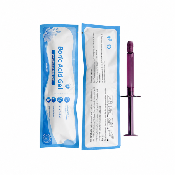 boric acid antibacterial gel for odor control & ph balance (20 applicators / pack)